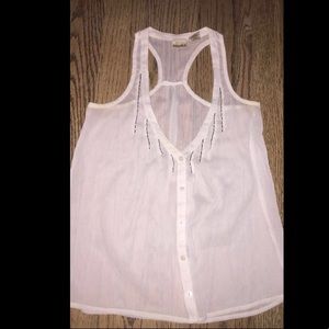 White sheer Mudd tank